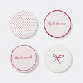 Pink & Berry Ceramic Coaster Set – 4 Pack