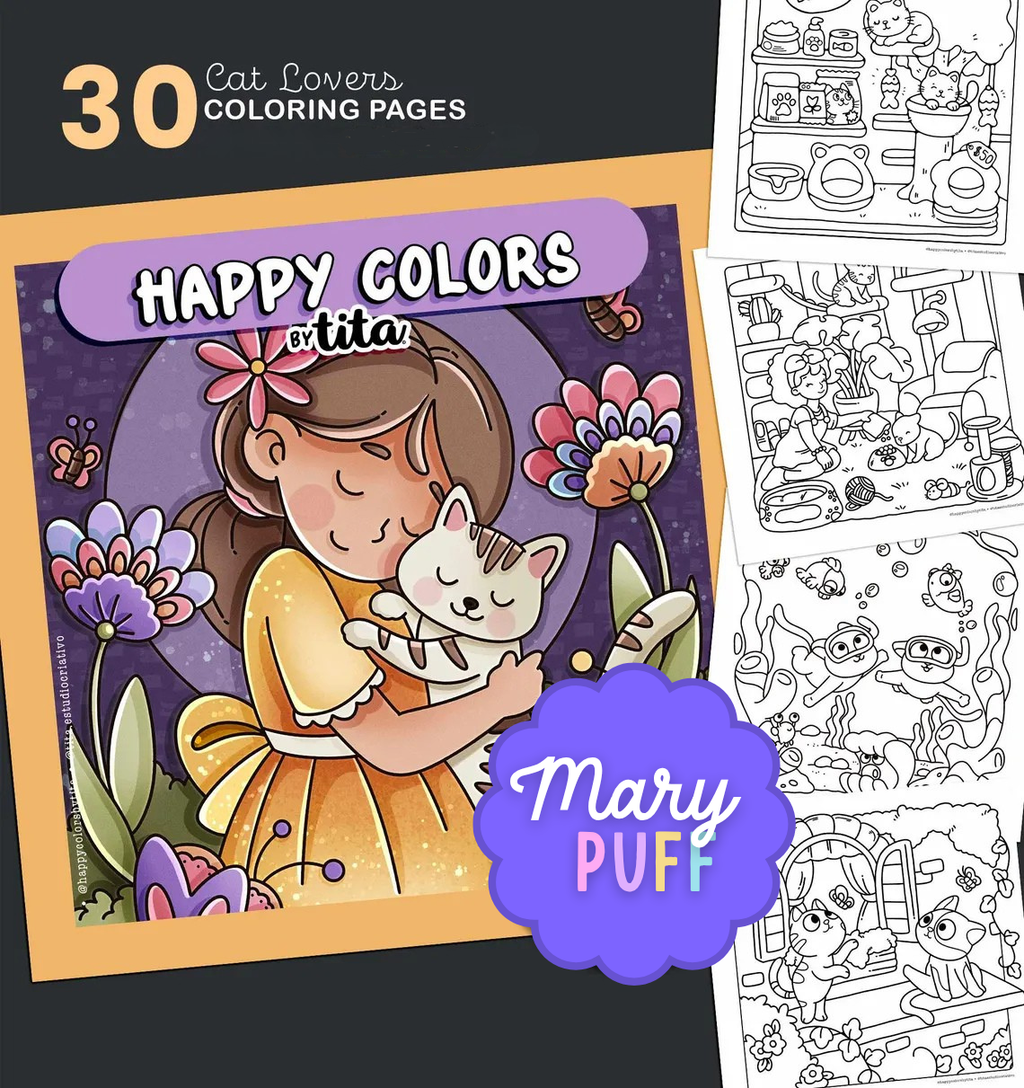 Love Cats - Coloring Book