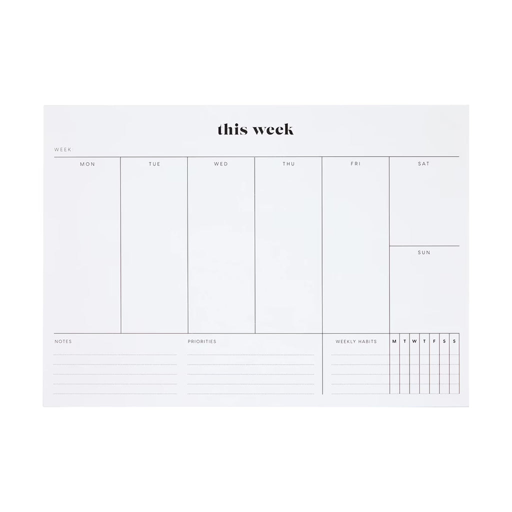 Weekly Desk Pad Planner - A4 Weekly To-Do List & Productivity Organizer