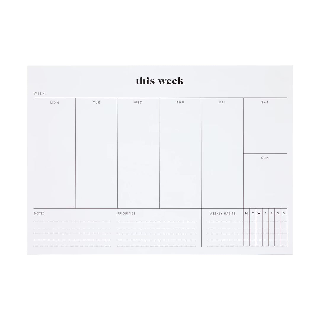 Weekly Desk Pad Planner - A4 Weekly To-Do List & Productivity Organizer