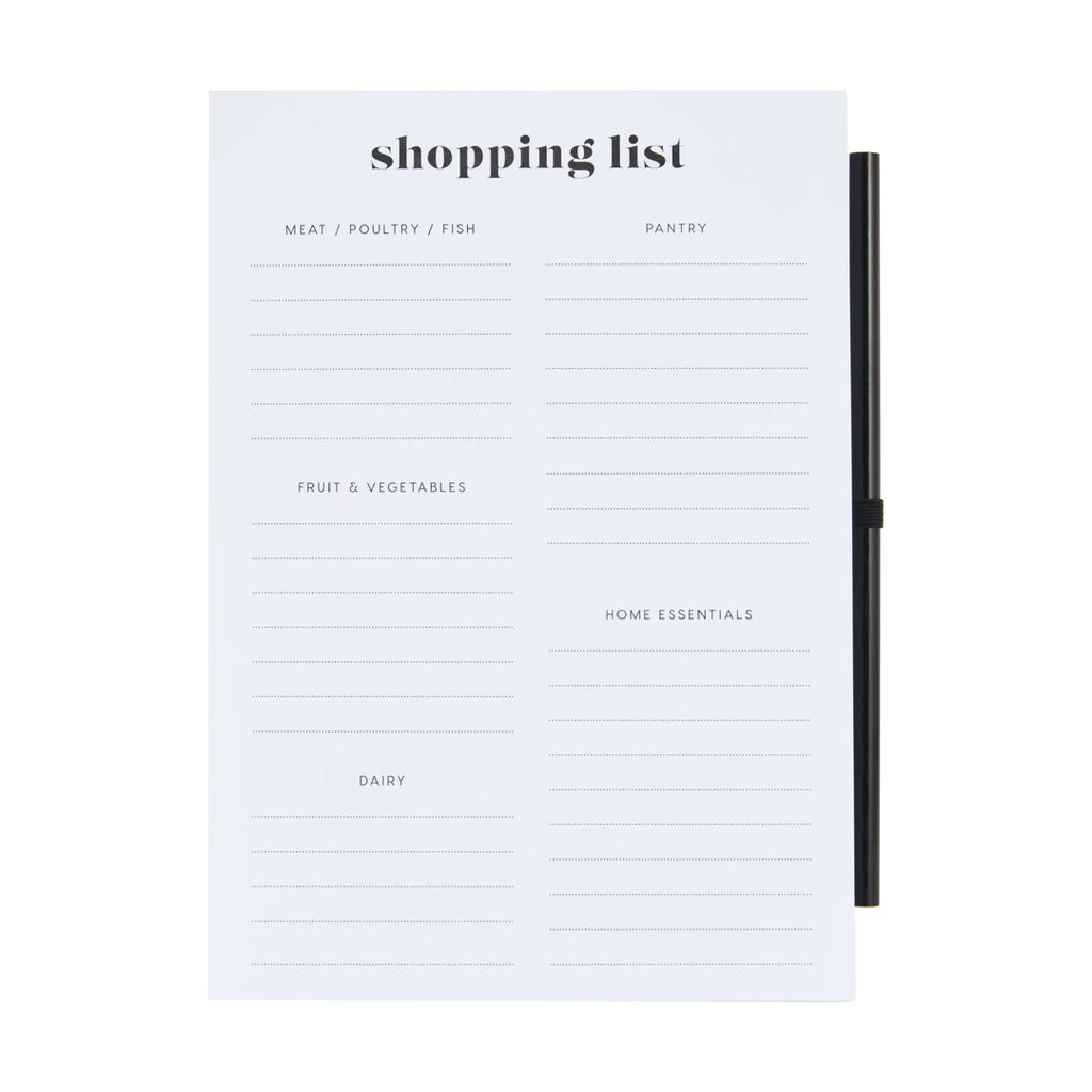 Shopping List Notepad with Pencil - Magnetic To-Do List & Grocery Planner