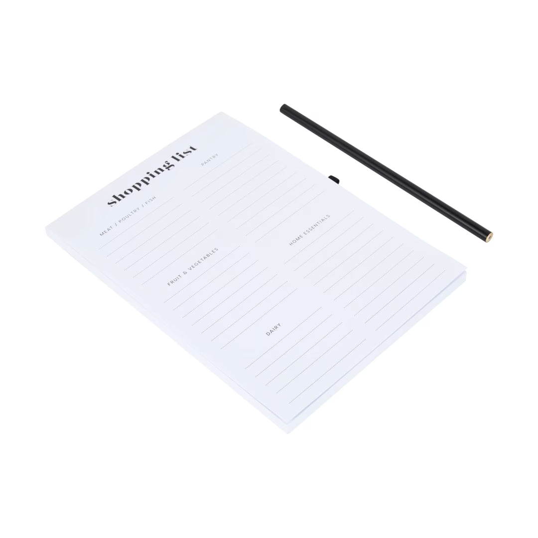 Shopping List Notepad with Pencil - Magnetic To-Do List & Grocery Planner