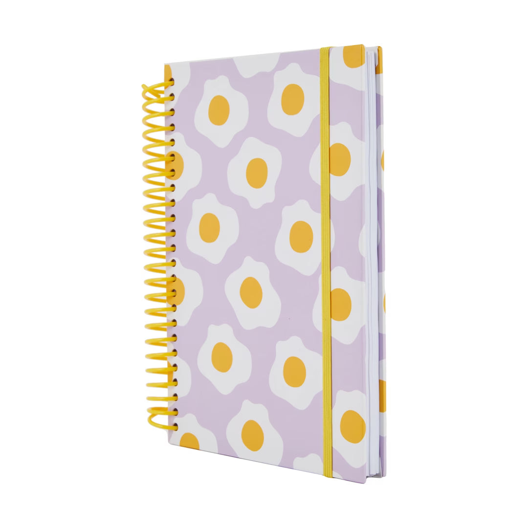 Cute Egg Design Spiral Notebook - A5 Ruled Journal for Planning & Notes