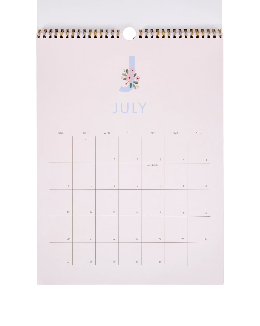 2026/2027 Floral Wall Calendar - 18-Month Hanging Planner