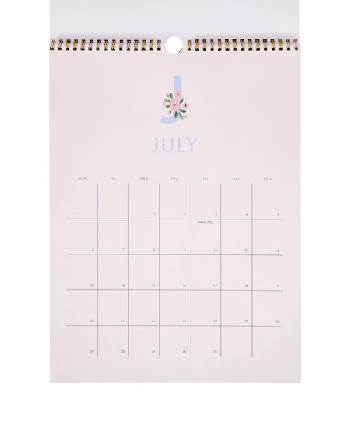 2026/2027 Floral Wall Calendar - 18-Month Hanging Planner