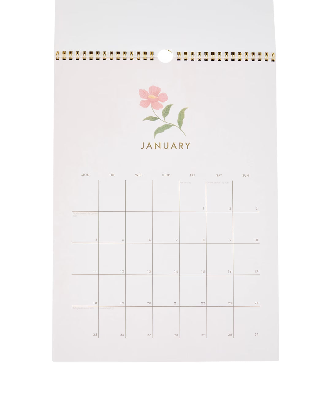2027 Wall Flower Calendar