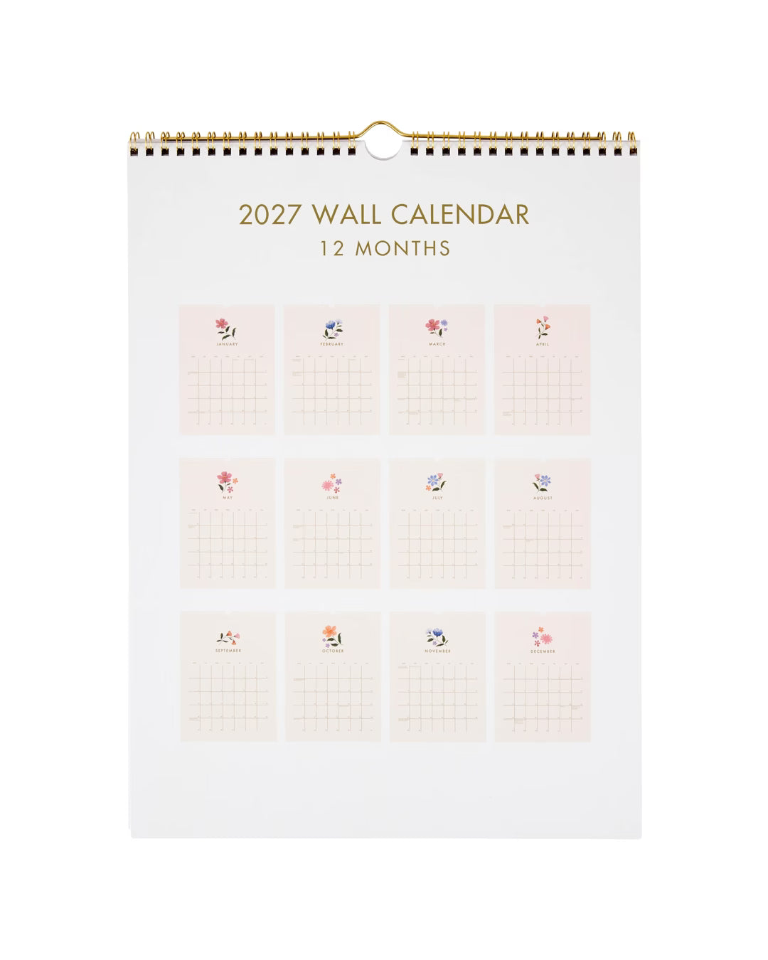 2027 Wall Flower Calendar