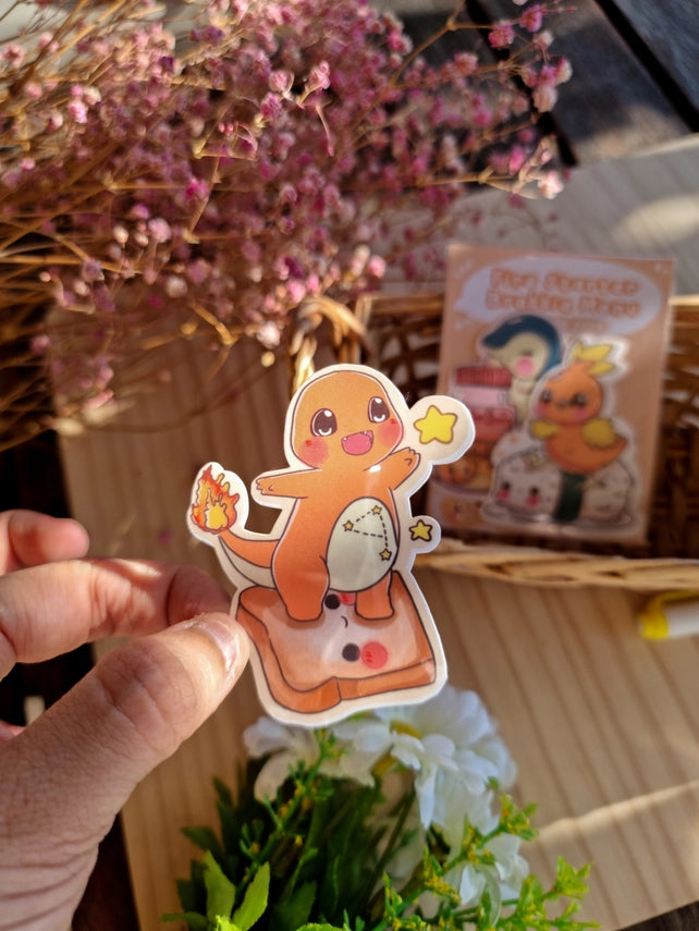 Fire Starter Type Breakfast Pokemon Sticker Pack of 3