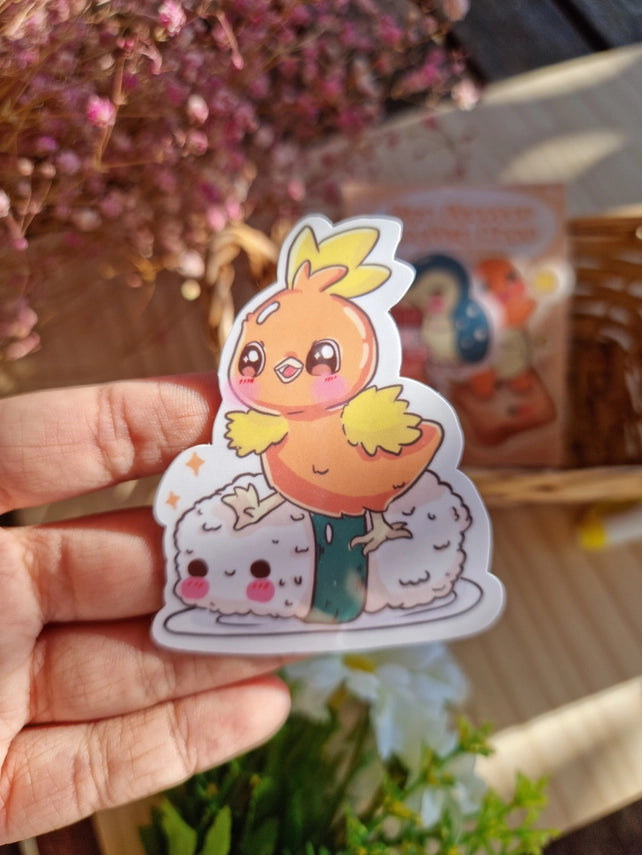 Fire Starter Type Breakfast Pokemon Sticker Pack of 3