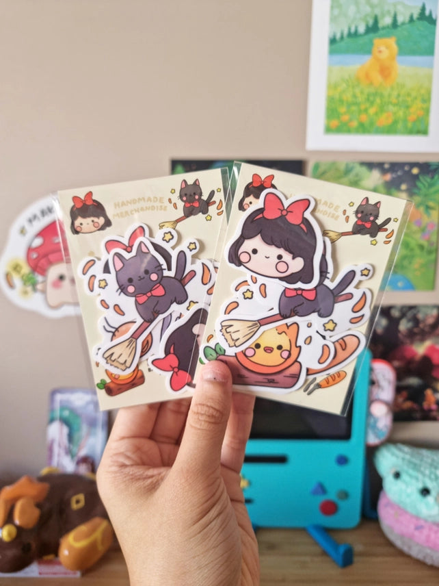 Ghlibli Calcifer Sticker Pack of 4 - Aesthetic Die Cuts